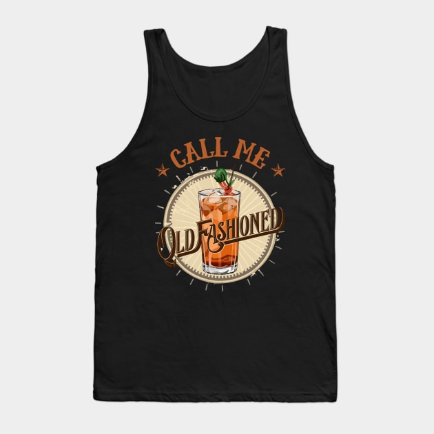 Call Me Old Fashioned, Vintage, Fresh Coctail. Tank Top by Chrislkf